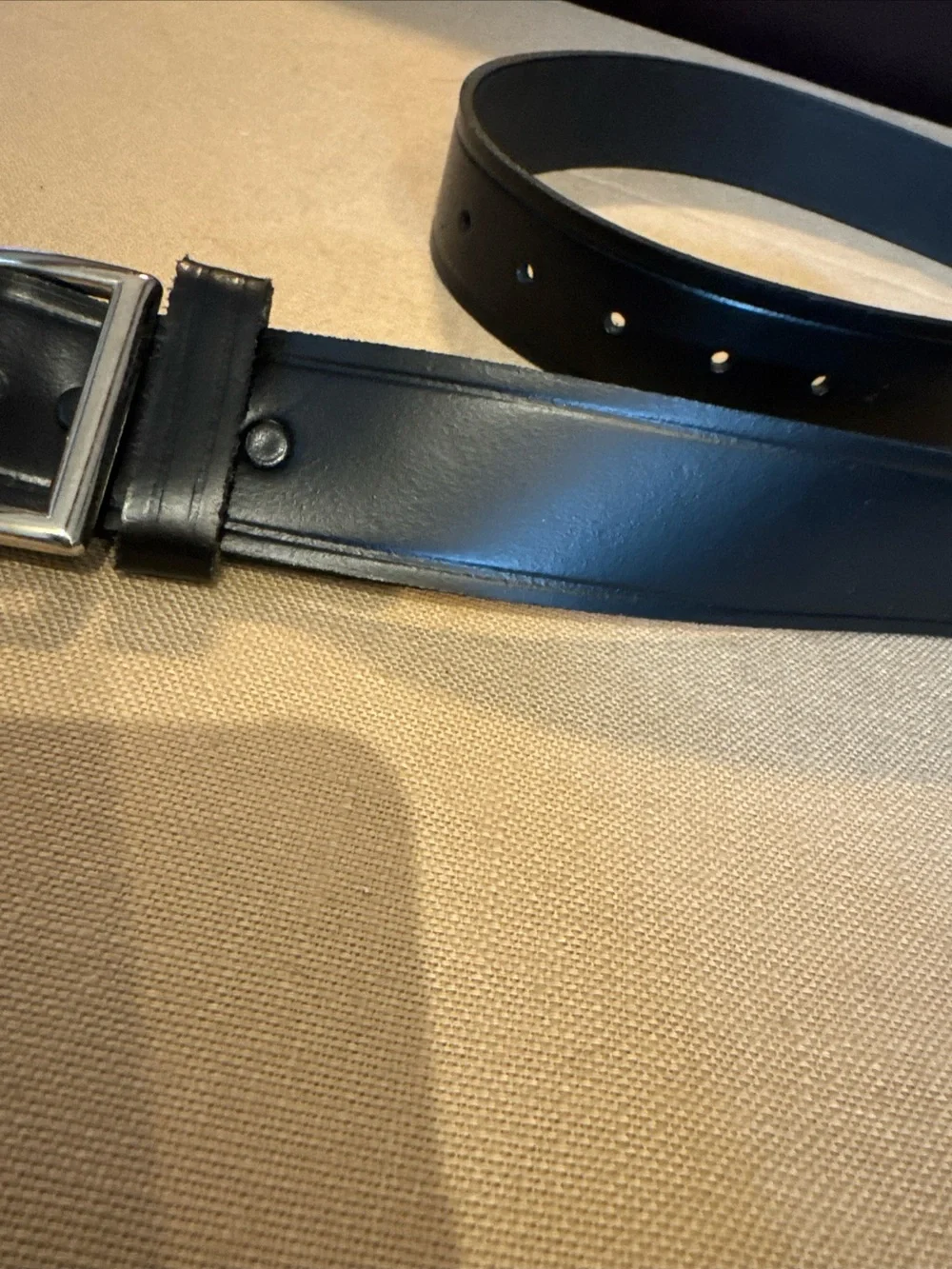 TASK FORCE TACTICAL BELT 38” leather black with removable metal buckle